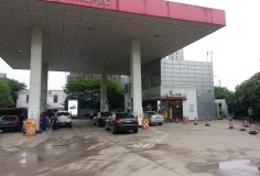 중국 난징 SINOPEC 주유소